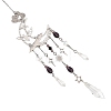 Halloween Bat Moon Stainless Steel & Brass & Glass Beads Suncatchers HJEW-TA00500-2