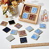 500G Square Porcelain Cabochons Mosaic Pieces Sets PORC-SP0001-26-4