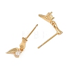SHEGRACE Brass Micro Pave Cubic Zirconia Stud Earrings XGRQ4N987-713G-2