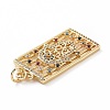 Brass Micro Pave Colorful Cubic Zirconia Pendants KK-E068-VF024-3