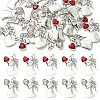 20Pcs 2 Colors Antique Silver Alloy Rhinestone Pendants FIND-YW0013-14-1