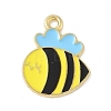 Bees Theme Alloy Enamel Pandants FIND-M083-06K-G-1