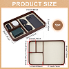 4 Grids Leather Jewelry Display Trays for Earrings Rings Bracelets AJEW-WH0816-545B-2