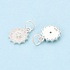 925 Sterling Silver Micro Pave Clear Cubic Zirconia Flower Charms STER-T009-20S-2