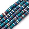 Handmade Polymer Clay Beads Strands CLAY-R089-8mm-T017-1