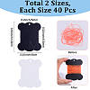 80Pcs 2 Colors Bone Shape Paper Thread Winding Boards SENE-SC0001-06-2