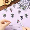 14Pcs 7 Colors Alloy with Resin Rhinestone Pendants FIND-CJ0005-95-5