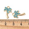 Alloy Aquamarine Rhinestone Pendants PALLOY-E775-19G-3