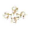 Rack Plated Brass Screw Clip-on Earring Findings X-KK-P169-04G-1