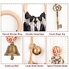 Olycraft 3Pcs 3 Style Alloy Witch Bells Pendant Decorations HJEW-OC0001-14-4