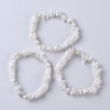 Natural White Moonstone Stretch Bracelets BJEW-JB03681-09-7