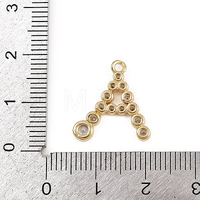 Brass Micro Pave Cubic Zirconia Pendants KK-I352-01G-1