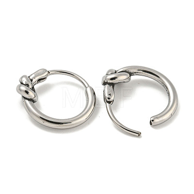 316 Surgical Stainless Steel Hoop Earrings for Women and Men EJEW-D096-24A-AS-1