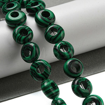 Synthetic Malachite Beads Strands G-P536-A19-01-1