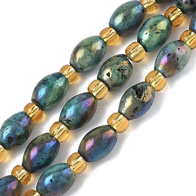Electroplated Natural Druzy Geode Crystal Beads Strands G-G459-03B-11-1