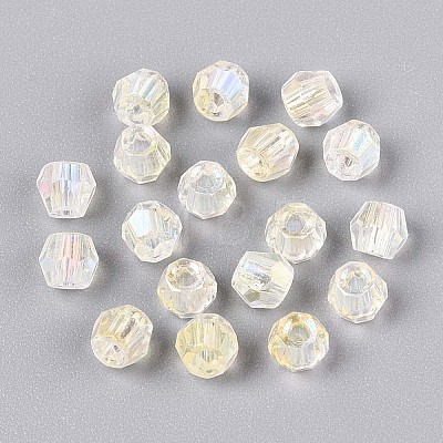 Transparent Spray Painted Glass Beads X1-EGLA-N018-4mm-10-1
