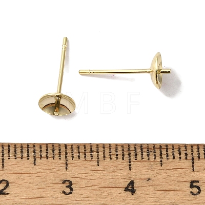 Brass Studs Earrings Finding KK-K383-01D-G-1