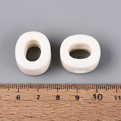 Opaque Acrylic European Beads OACR-M027-01O-06-1