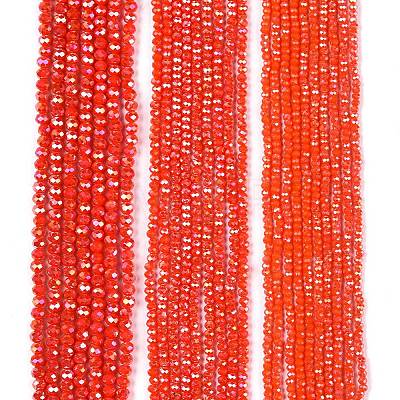 Electroplate Glass Beads Strands EGLA-A044-P4mm-B03-1