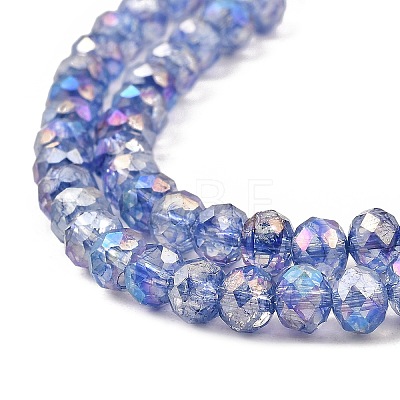 Spray Painted Imitation Jade Glass Beads Strands GLAA-P058-01B-07-1