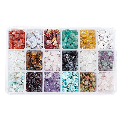 Natural & Synthetic Mixed Gemstone Chip Beads G-AR0001-19-1