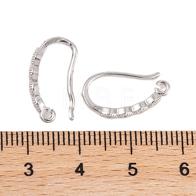 Rack Plating Brass Cubic Zirconia Earring Hooks KK-S374-05P-03-1