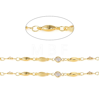 3.28 Feet Brass Handmade Beaded Chains X-CHC-I033-09G-1