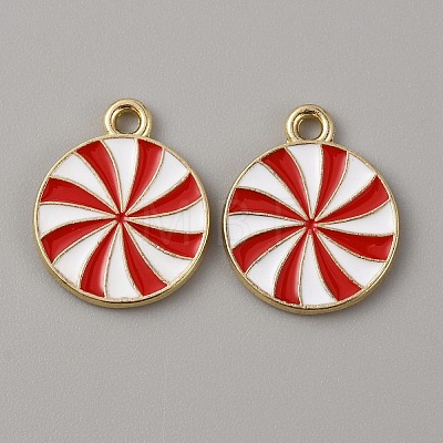 Christmas Themed Alloy Enamel Pendants ENAM-WH0058-017G-1