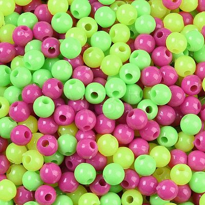 Opaque Acrylic Beads OACR-H118-07B-01-1