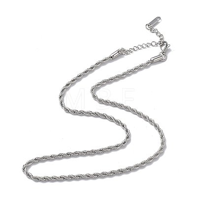 Non-Tarnish 304 Stainless Steel Rope Chain Necklace for Men Women X-NJEW-K245-023D-1