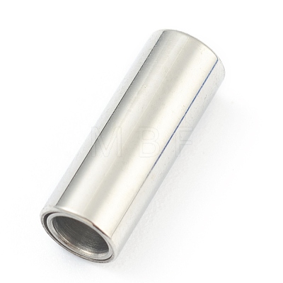 304 Stainless Steel Magnetic Clasps with Glue-in Ends STAS-O148-06D-1