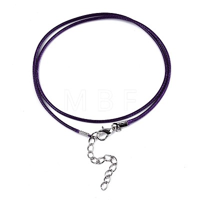 Waxed Cotton Cord Necklace Making MAK-S034-004-1