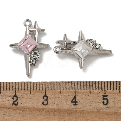 Rack Plating Alloy Rhinestone Pendants PALLOY-F312-20P-1