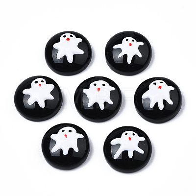 Halloween Opaque Resin Enamel Cabochons CRES-N031-012-1