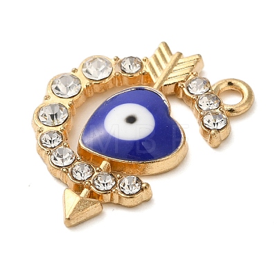 Alloy Enamel Rhinestone Glass Pendants ENAM-U003-02G-04-1