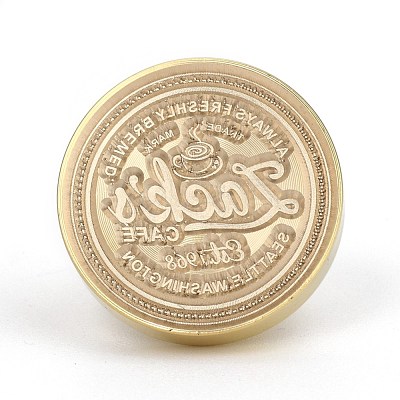 Brass Retro Wax Sealing Stamp AJEW-F045-A04-1