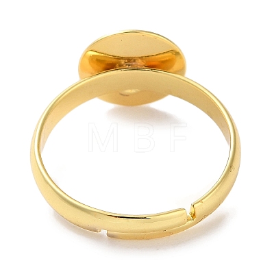Rack Plating Adjustable Brass Ring Findings KK-F090-08G-03-1