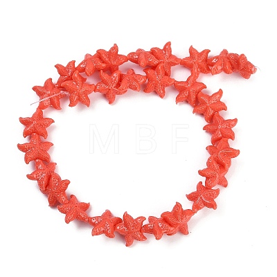 Synthetic Coral Dyed Carved Beads Strands CORA-K009-06B-01-1