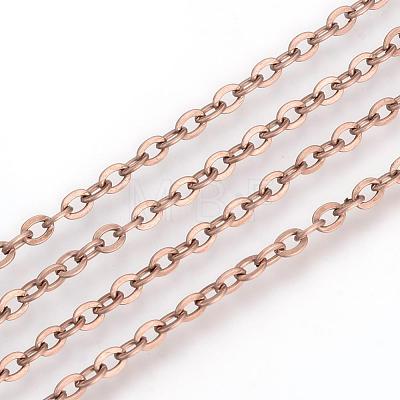 Brass Cable Chains Necklaces MAK-R019-R-1