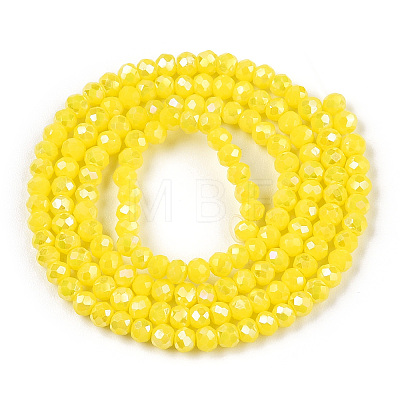 Electroplate Glass Beads Strands EGLA-A034-P1mm-B03-A-1