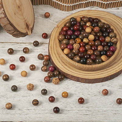 200Pcs 20 Styles Wood Beads WOOD-TA0001-79-1