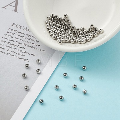 304 Stainless Steel Round Seamed Beads A-STAS-R032-3mm-1