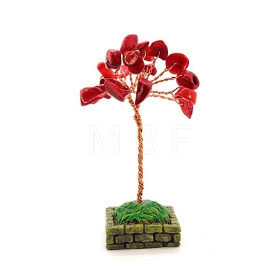 Synthetic Coral Flower Garden Crushed Stone Fortune Tree Ornaments Mini Home Creative Office Decoration Crafts Small Ornaments PW-WG4CBFE-06-1