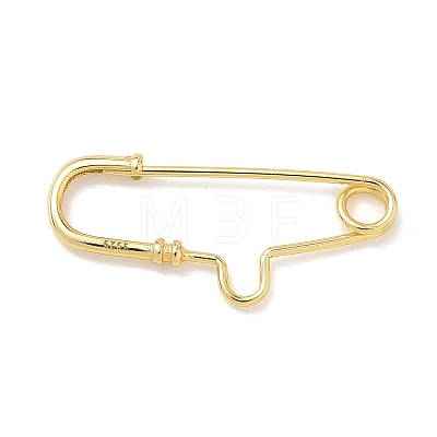 925 Sterling Silver Safety Pin Brooch Findings STER-H120-02G-1