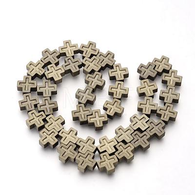 Electroplate Non-magnetic Synthetic Hematite Beads Strands G-Q486-66H-1