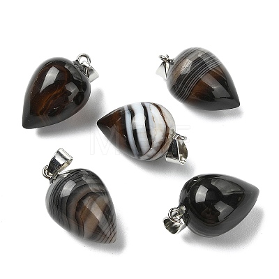 Natural Banded Agate Pendants GG-K002-13E-1