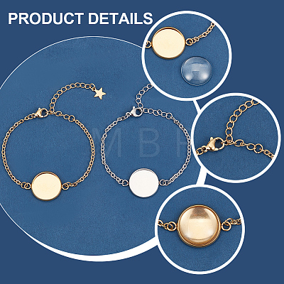  DIY Blank Dome Link Bracelet Maknig Kit DIY-NB0010-47B-1