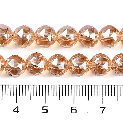 Transparent Electroplate Glass Beads Strands EGLA-N002-34C-C26-1