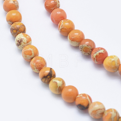 Natural Imperial Jasper Beads Strands G-A175B-4mm-07-1