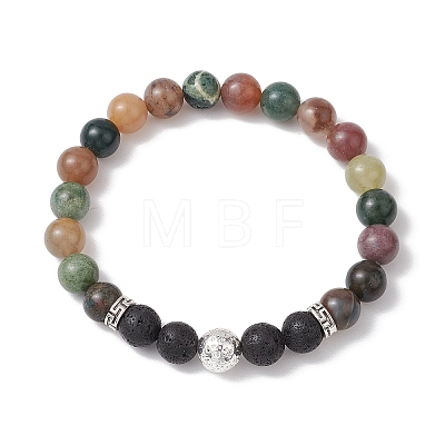 3Pcs Natural Mixed Gemstone Stretch Bracelets Sets BJEW-JB10954-1